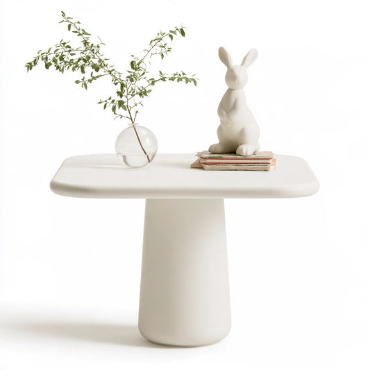 Table d'appoint aux lignes épurées, coloris blanc