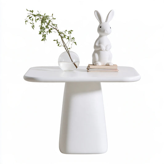 Table d'appoint aux lignes épurées, coloris blanc