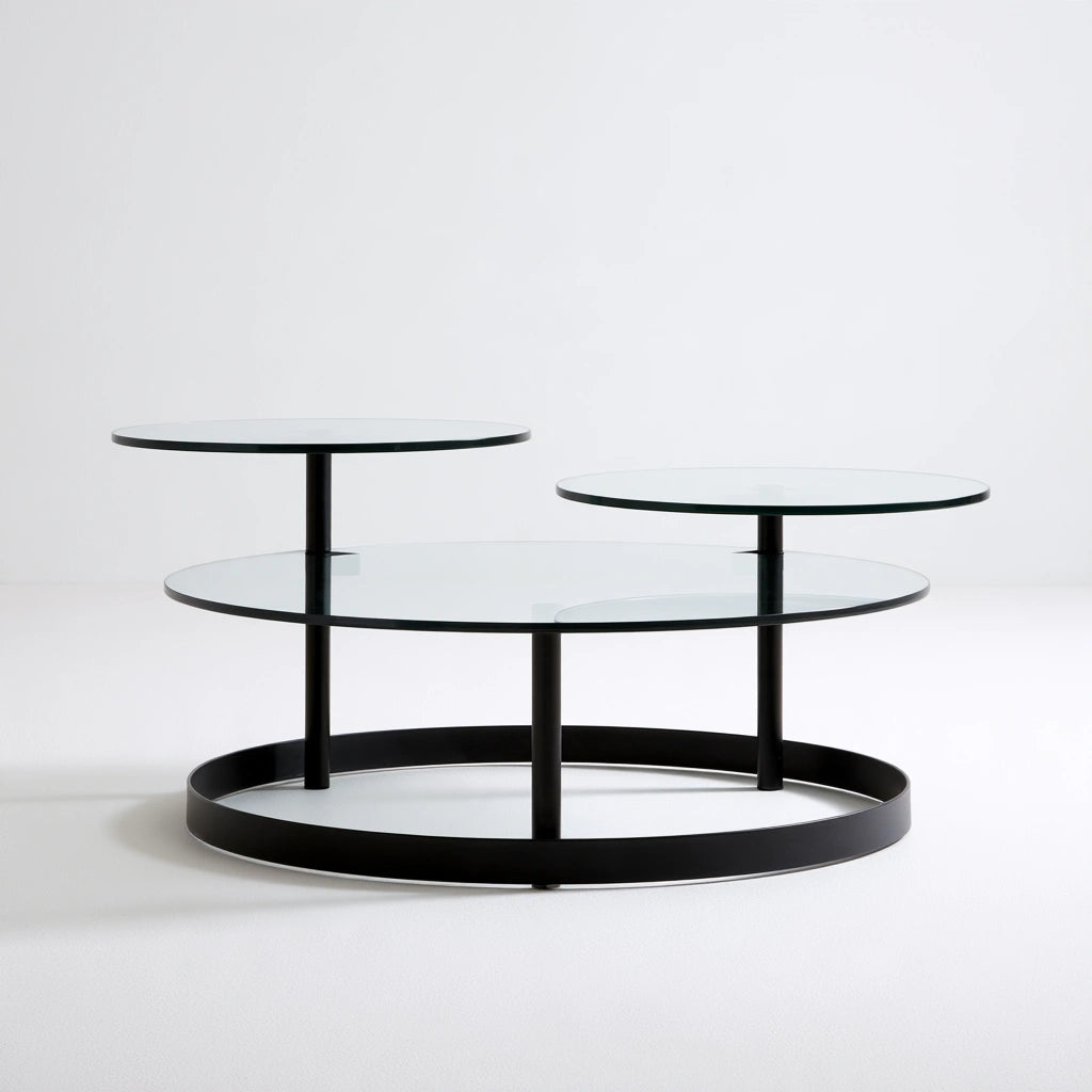 Table basse aux lignes épurées, coloris gris