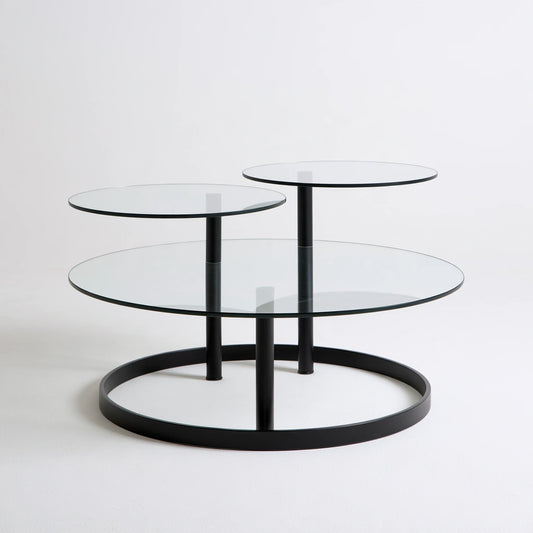 Table basse aux lignes épurées, coloris gris