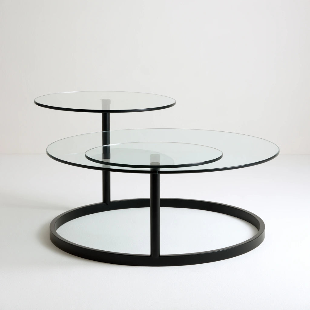 Table basse aux lignes épurées, coloris gris