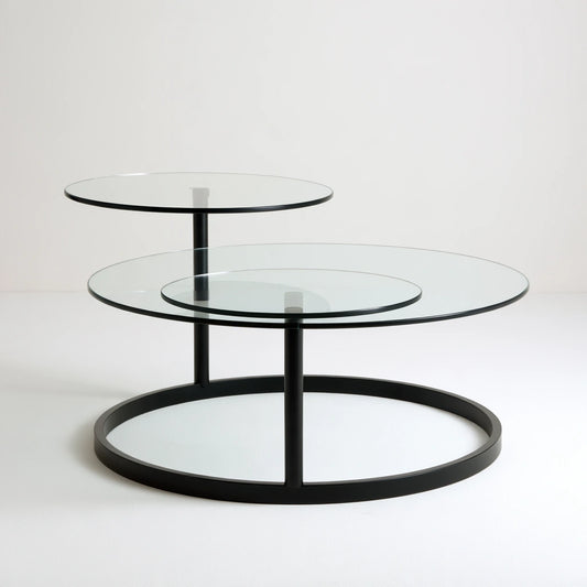 Table basse aux lignes épurées, coloris gris